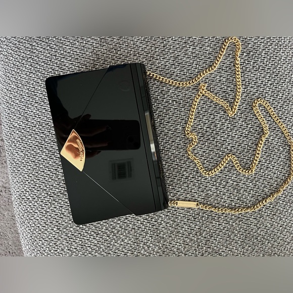 Michael Kors Black Barbara Envelope Acrylic Clutch - Picture 2 of 12